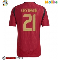 Moške Nogometnih dresov Belgija Timothy Castagne #21 Domači EP 2024 Kratki rokavi